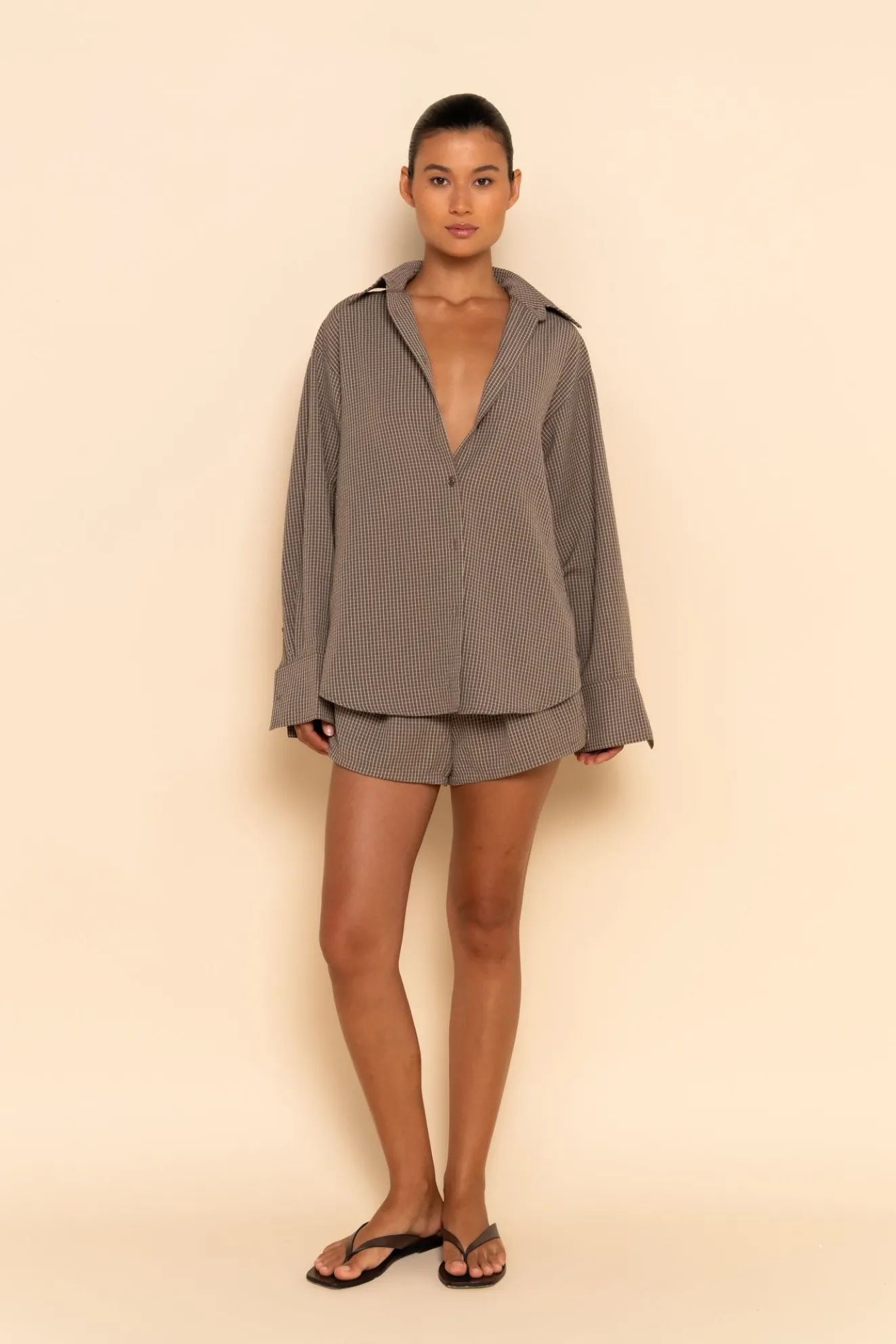 JOSEFINA SHIRT - ESPRESSO